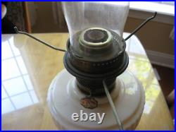 Aladdin Tall Lincoln Drape Glass Lamp With Shade. The Shade Is Not Aladdin