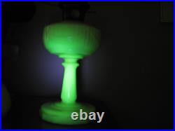 Aladdin Tall Lincoln Drape Glass Lamp With Shade. The Shade Is Not Aladdin