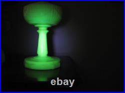 Aladdin Tall Lincoln Drape Glass Lamp With Shade. The Shade Is Not Aladdin