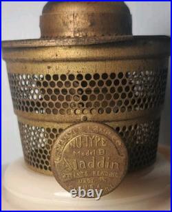 Aladdin Tall Lincoln Drape Lamp Nu- Type Model B Font And Chimney Assembly