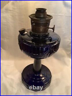 Aladdin Tall Lincoln Drape original B76 Cobalt Oil Lamp- no Chips Or blemishes