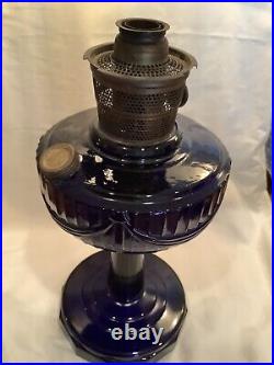 Aladdin Tall Lincoln Drape original B76 Cobalt Oil Lamp- no Chips Or blemishes