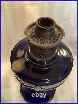 Aladdin Tall Lincoln Drape original B76 Cobalt Oil Lamp- no Chips Or blemishes