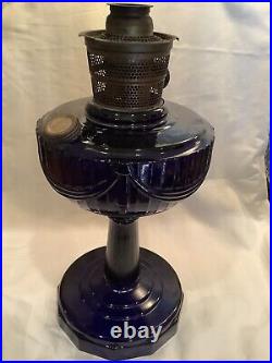 Aladdin Tall Lincoln Drape original B76 Cobalt Oil Lamp- no Chips Or blemishes