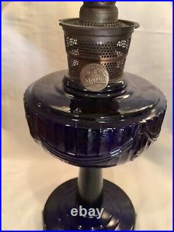 Aladdin Tall Lincoln Drape original B76 Cobalt Oil Lamp- no Chips Or blemishes