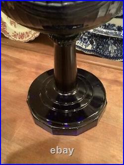 Aladdin Tall Lincoln Drape originalB76 Cobalt Oil Lamp-no Chips Or Blemishes