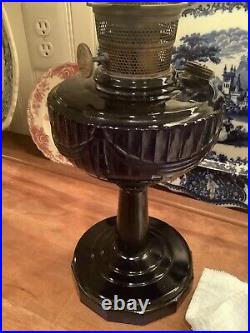 Aladdin Tall Lincoln Drape originalB76 Cobalt Oil Lamp-no Chips Or Blemishes