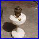 Aladdin Type B Oil Lamp White Glass Kerosene Brass Burner Vintage USA