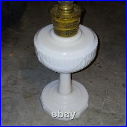 Aladdin Type B Oil Lamp White Glass Kerosene Brass Burner Vintage USA Aladdin Type B Oil Lamp White Glass Kerosene Brass Burner Vintage USA
