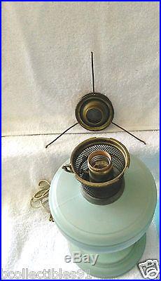 Aladdin USA Oil Kerosene Lamp Electrical with Blue Glass Shade