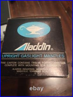 Aladdin Upright Gaslight Mantle Vintage Blue Box with Gold Base NOS
