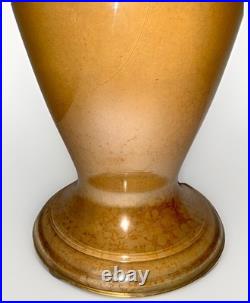 Aladdin Venetian Art Craft Vase Lamp Model 1245 Peach Tones with Font & Burner