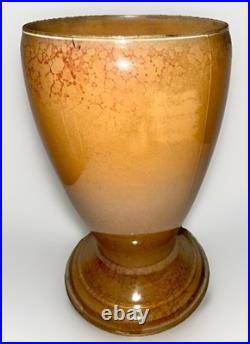 Aladdin Venetian Art Craft Vase Lamp Model 1245 Peach Tones with Font & Burner