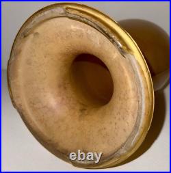 Aladdin Venetian Art Craft Vase Lamp Model 1245 Peach Tones with Font & Burner