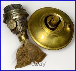 Aladdin Venetian Art Craft Vase Lamp Model 1245 Peach Tones with Font & Burner