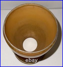 Aladdin Venetian Art Craft Vase Lamp Model 1245 Peach Tones with Font & Burner