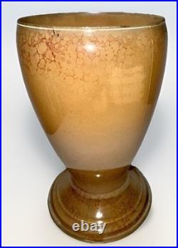 Aladdin Venetian Art Craft Vase Lamp Model 1245 Peach Tones with Font & Burner