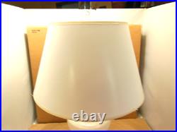 Aladdin Venetian White Oil Lamp Nickel Model A Burner Chimney, Wick & Shade
