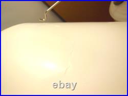 Aladdin Venetian White Oil Lamp Nickel Model A Burner Chimney, Wick & Shade
