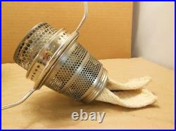 Aladdin Venetian White Oil Lamp Nickel Model A Burner Chimney, Wick & Shade