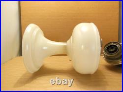 Aladdin Venetian White Oil Lamp Nickel Model A Burner Chimney, Wick & Shade