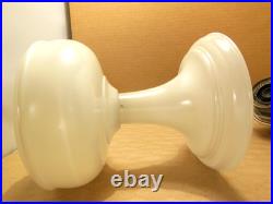 Aladdin Venetian White Oil Lamp Nickel Model A Burner Chimney, Wick & Shade