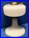 Aladdin WHITE MOONSTONE Glass Diamond Quilt c1937 Kerosene Oil Lamp Base B-85