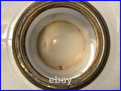 Aladdin WHITE MOONSTONE Glass Diamond Quilt c1937 Kerosene Oil Lamp Base B-85