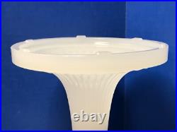 Aladdin WHITE MOONSTONE Glass Diamond Quilt c1937 Kerosene Oil Lamp Base B-85