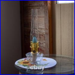 Aladdin Wall Mount Oil Lamp, Genie III Regency Fuel Lighting, Clear Glass, Brass