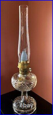 Aladdin Washington Drape Clear Crystal Oil Lamp Model 23 Burner