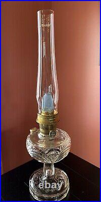 Aladdin Washington Drape Clear Crystal Oil Lamp Model 23 Burner