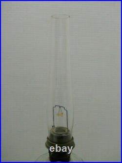 Aladdin Washington Drape Clear Glass Kerosene Oil Lamp Model B Burner & Chimney