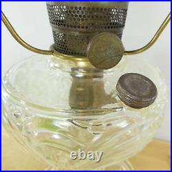 Aladdin Washington Drape Clear Glass Oil Lamp Font & Nu-Type B