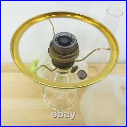 Aladdin Washington Drape Clear Glass Oil Lamp Font & Nu-Type B