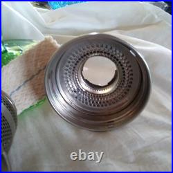 Aladdin Washington Drape Glass Oil Lamp Green Glass withnew Lox-On lamp Mantle