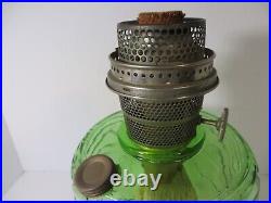 Aladdin Washington Drape Glass Oil Lamp withModel B Burner & Instructions