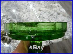 Aladdin Washington Drape Green Glass Kerosene Oil Lamp Vtg