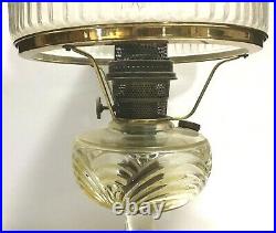 Aladdin Washington Drape Kerosene Oil Lamp Model B Burner & Satin Dome Shade