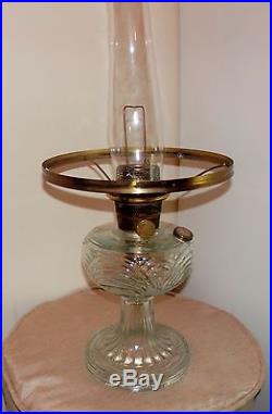 Aladdin Washington Drape Lamp Nu-Type Model B Burner Chicago With Art Glass Shade