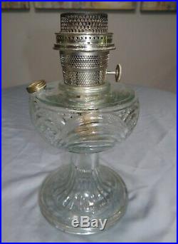 Aladdin Washington Drape Large Round Stem Kerosene Oil Lamp Glass Model B Vtg