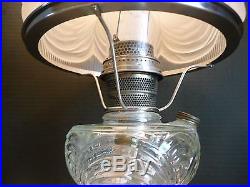 Aladdin Washington Drape Plain Stem Kerosene Lamp Shade & Chimney complete