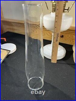 Aladdin White Glass Simplicity c. 1950 Kerosene Oil Lamp Base Triple Rose Shade