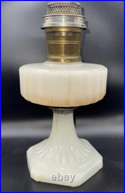Aladdin White Moonstone Corinthian Oil Lamp Type B Burner No Globe