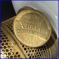 Aladdin White Moonstone Corinthian Oil Lamp Type B Burner No Globe