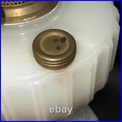 Aladdin White Moonstone Corinthian Oil Lamp Type B Burner No Globe