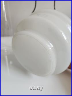 Aladdin White Moonstone Model B Hanging Oil Lamp With Original 716 Glass Shade