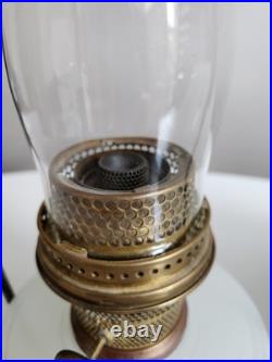Aladdin White Moonstone Model B Hanging Oil Lamp With Original 716 Glass Shade