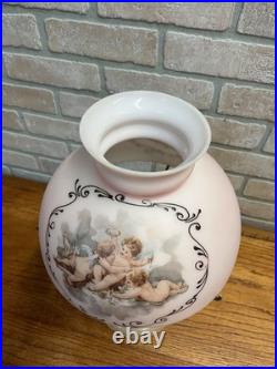 Aladdin White Venetian Glass Oil Lamp with Model B Burner & Shade