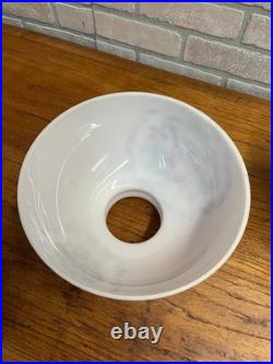 Aladdin White Venetian Glass Oil Lamp with Model B Burner & Shade